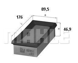 MAHLE FILTROS LX152 - FILTROS DE AIRE