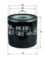 MAHLE FILTROS OC232 - FILTROS DE ACEITE