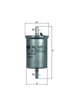 MAHLE FILTROS KL165 - FILTROS DE COMBUSTIBLE
