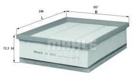 MAHLE FILTROS LX2031 - FILTROS DE AIRE