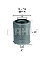 MAHLE FILTROS LX92 - FILTROS DE AIRE
