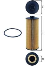 MAHLE FILTROS OX155D - ELEMENTOS FILTRANTES DE ACEITE