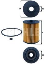 MAHLE FILTROS OX356D - ELEMENTOS FILTRANTES DE ACEITE