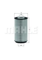 MAHLE FILTROS OX557D - ELEMENTOS FILTRANTES DE ACEITE
