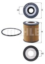 MAHLE FILTROS OX1237D - ELEMENTOS FILTRANTES DE ACEITE